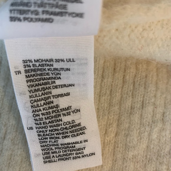 & other stories cream coloured mock turtleneck sweater xs - Picture 6 of 8